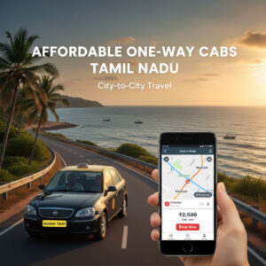 booking affordable one way cab service on smartphone for city-to-city travel